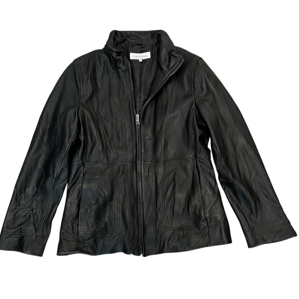 50% OFF Calvin Klein Smooth Leather Jacket